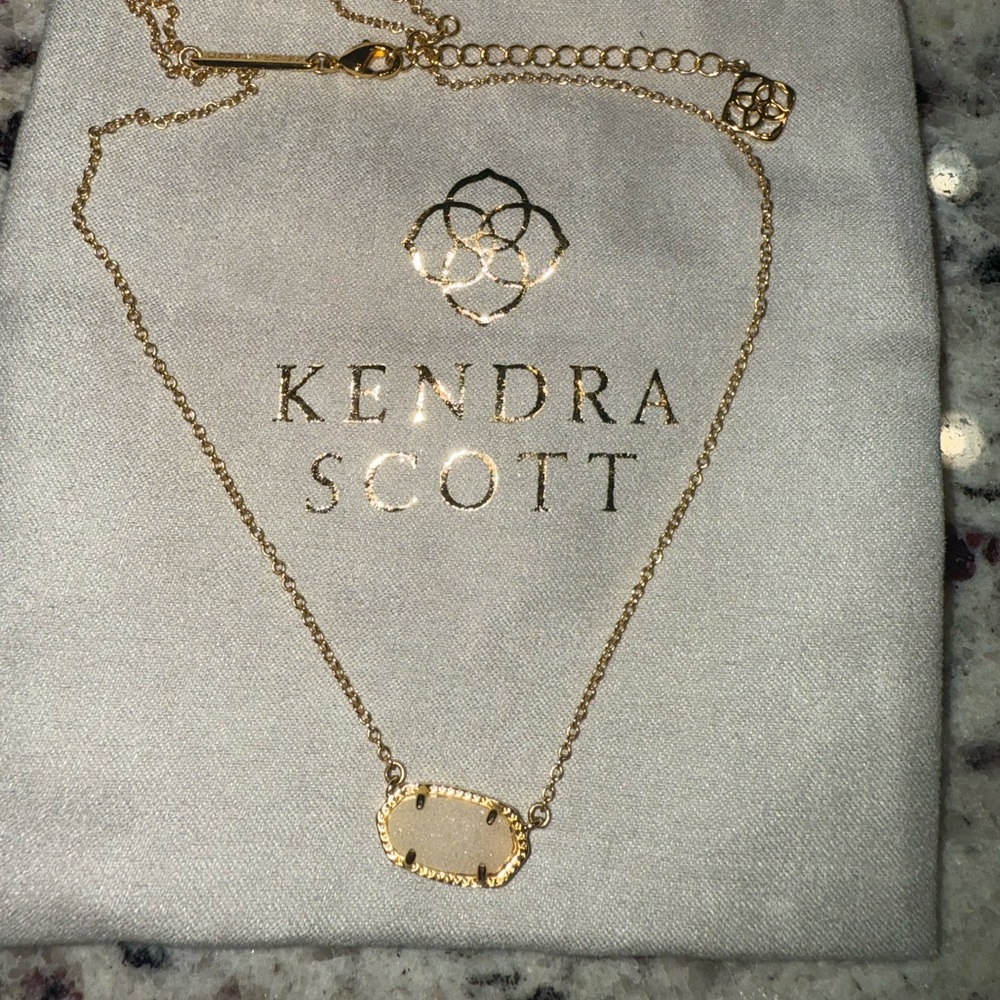 Kendra Scott Gold White Drusy Necklace